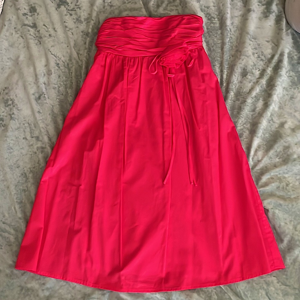 Strapless Bright Pink Party Dress 💓